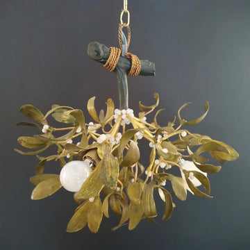 Mistelzweig Lüster Lustre de Boule de Gui um 1900 - Leuchten