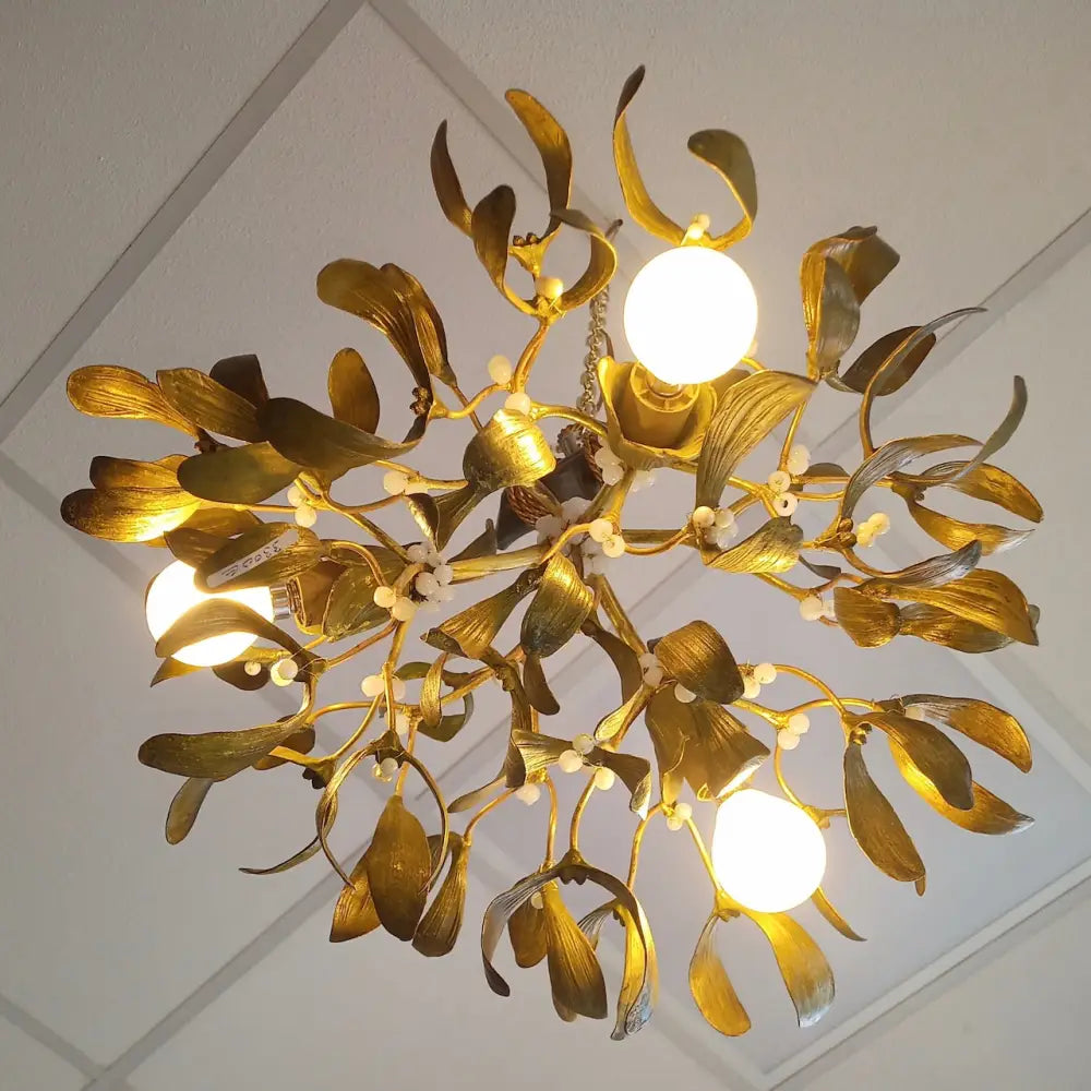 Mistelzweig Lüster Lustre de Boule de Gui um 1900 - Leuchten