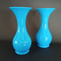 Paar Blaue Biedermeier Vasen - vasen