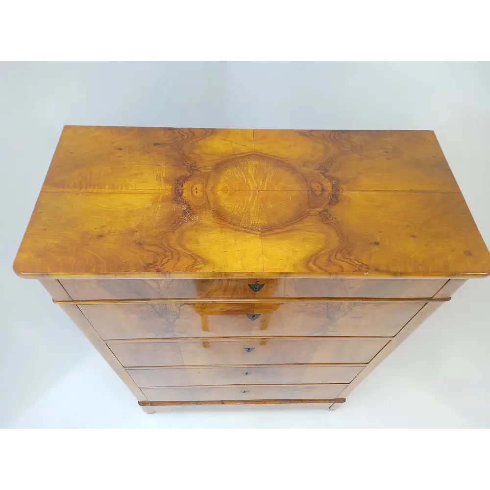 Biedermeier Pfeilerkommode Nussbaum furniert um 1855 - Möbel