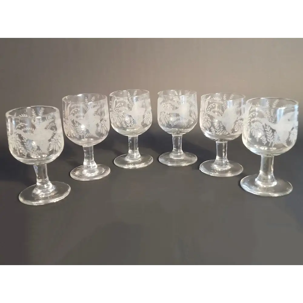 Set aus 6 Rotweingläsern Frankreich um 1870 - Sammlerstücke