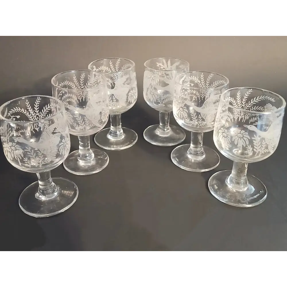 Set aus 6 Rotweingläsern Frankreich um 1870 - Sammlerstücke