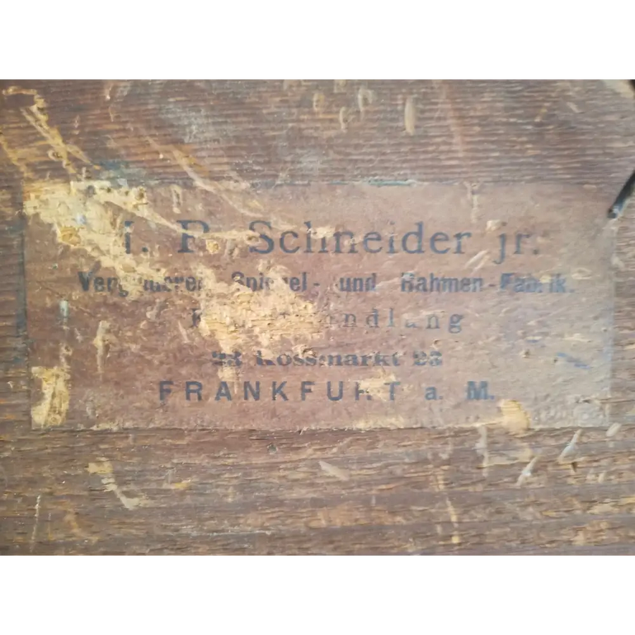Spiegel um 1900 Kunsthandlung J.P. Schneider Frankfurt