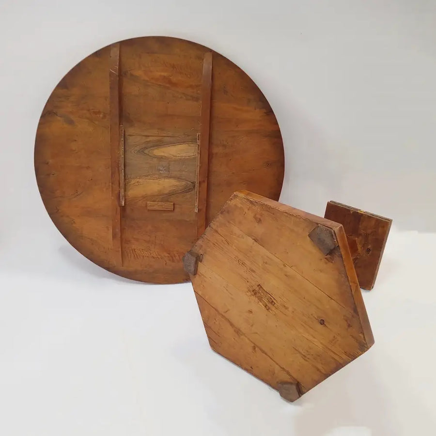 Sternfurnierter Biedermeier Nussbaum Tisch Österreich um