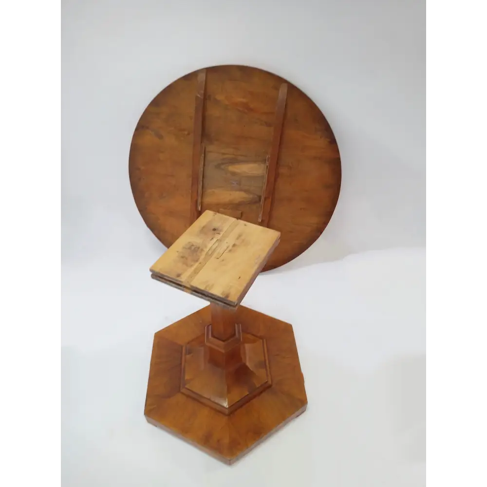 Sternfurnierter Biedermeier Nussbaum Tisch Österreich um