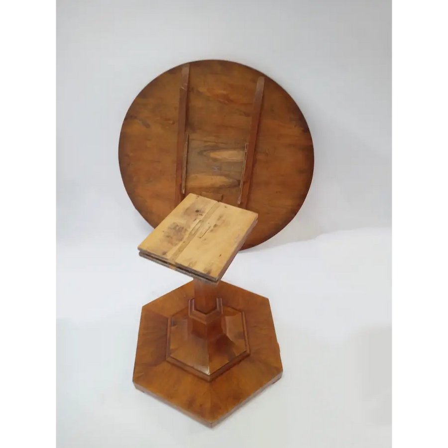 Sternfurnierter Biedermeier Nussbaum Tisch Österreich um
