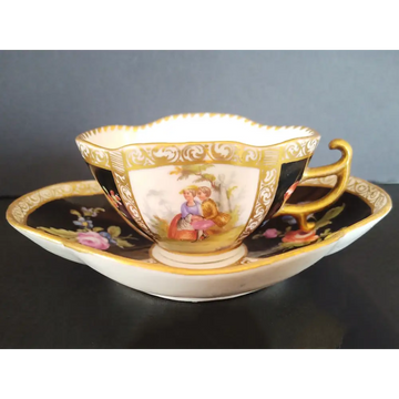 Tasse und Untertasse Helena Wolfsohn Dresden 1890 -