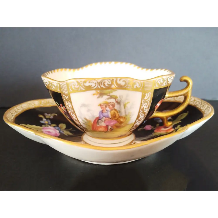 Tasse und Untertasse Helena Wolfsohn Dresden 1890 -