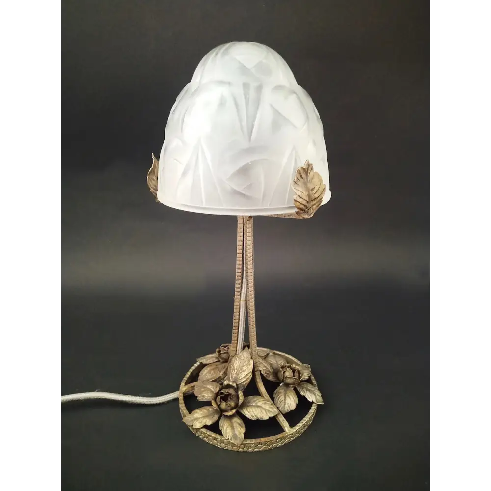 Tischlampe Art Deco David Gueron Verrier D´Art Degue -
