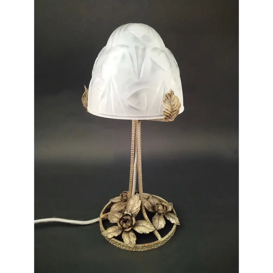 Tischlampe Art Deco David Gueron Verrier D´Art Degue -
