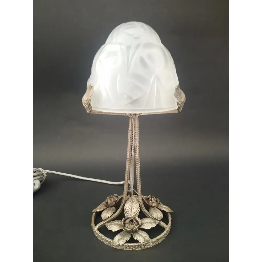 Tischlampe Art Deco David Gueron Verrier D´Art Degue -